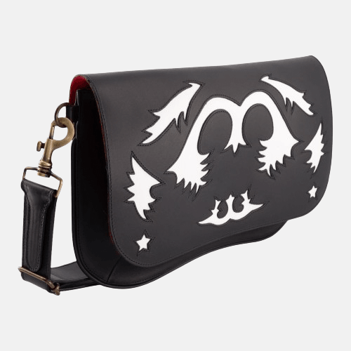 BOLSO STAR RANCHO DE PIEL NEGRO/BLANCO