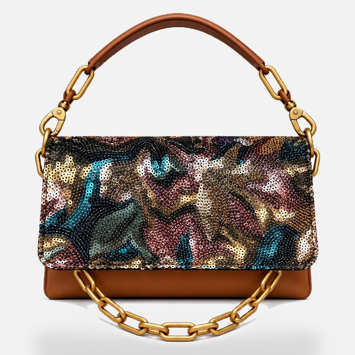 Rabat Gemma Clo en sequins monté sur une base Gemma camel