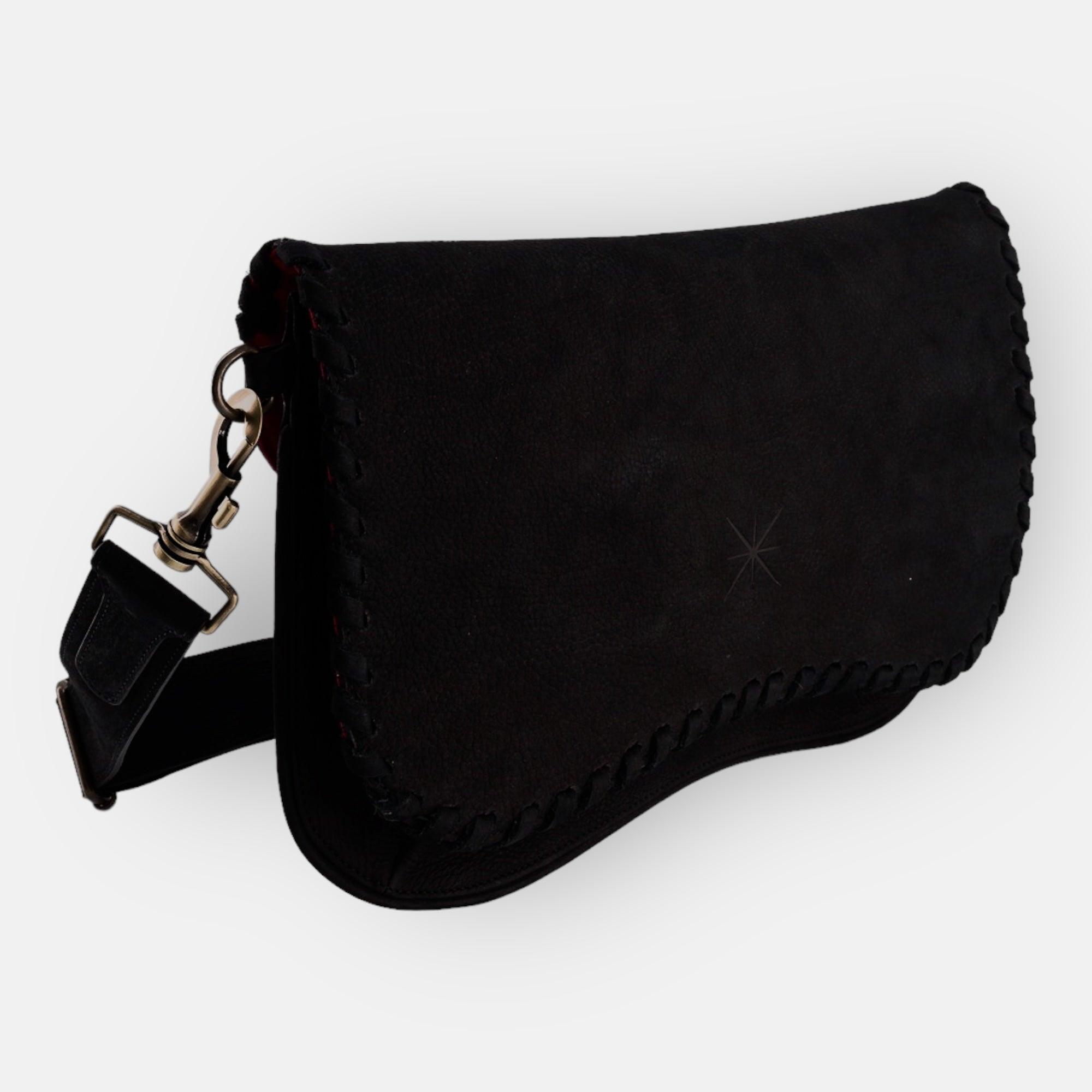 BOLSO TRESSA DE NOBUCK ESTRELLA NEGRA