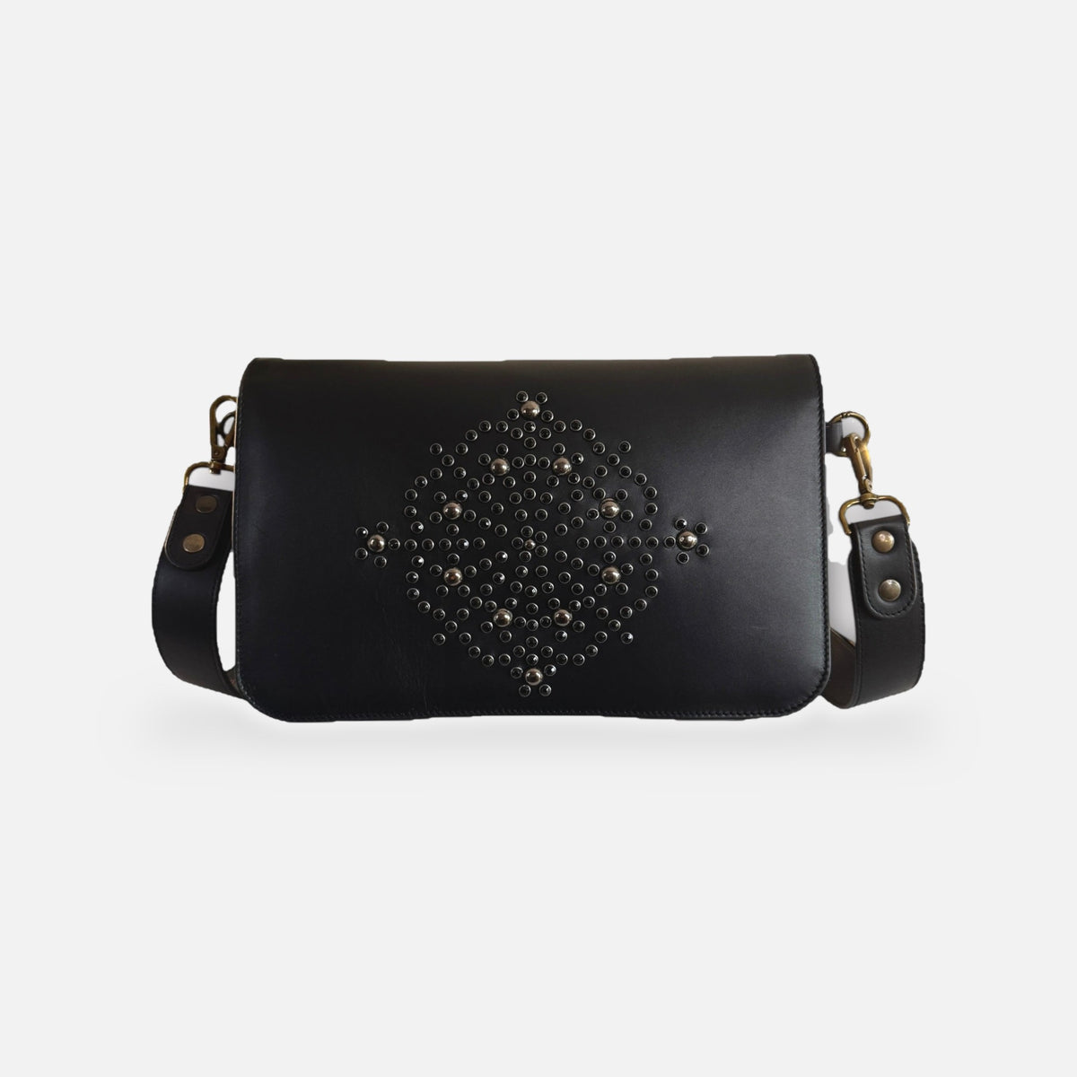 Sac Baby Double Jasmin noir, vue de face