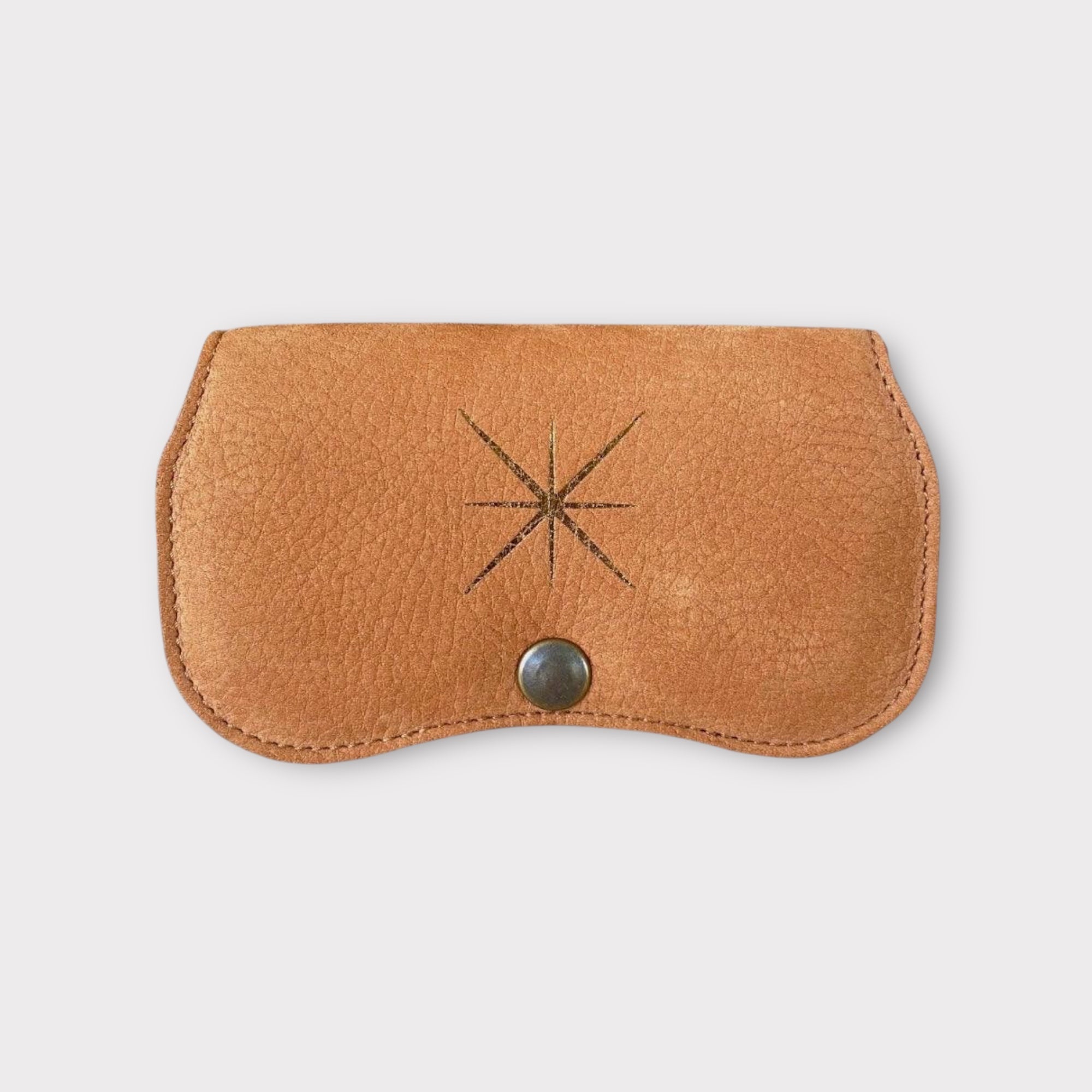 ÉTUIS À LUNETTE NUBUCK CAMEL