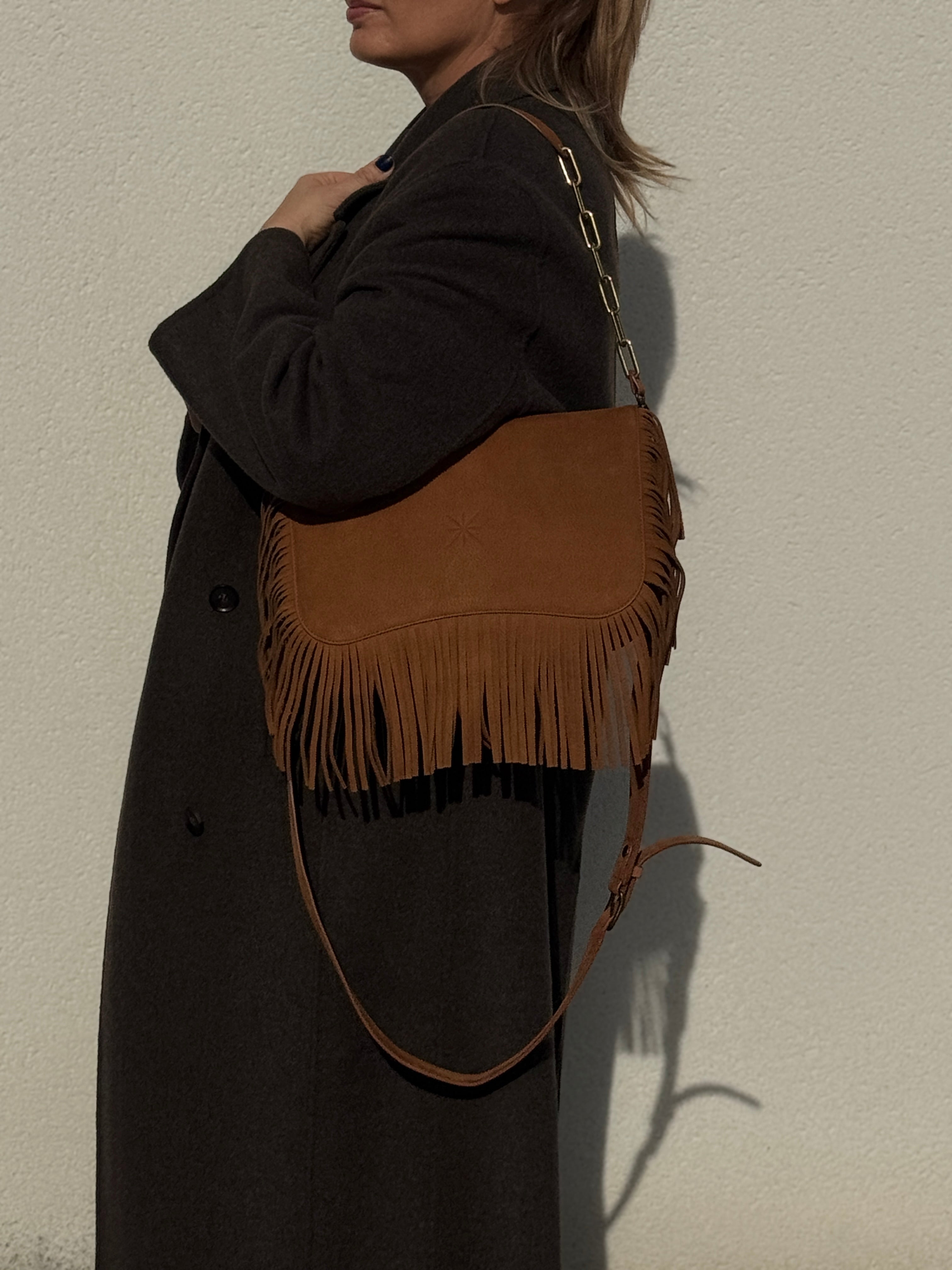 SAC BABY DOUBLE HEVA CAMEL NUBUCK