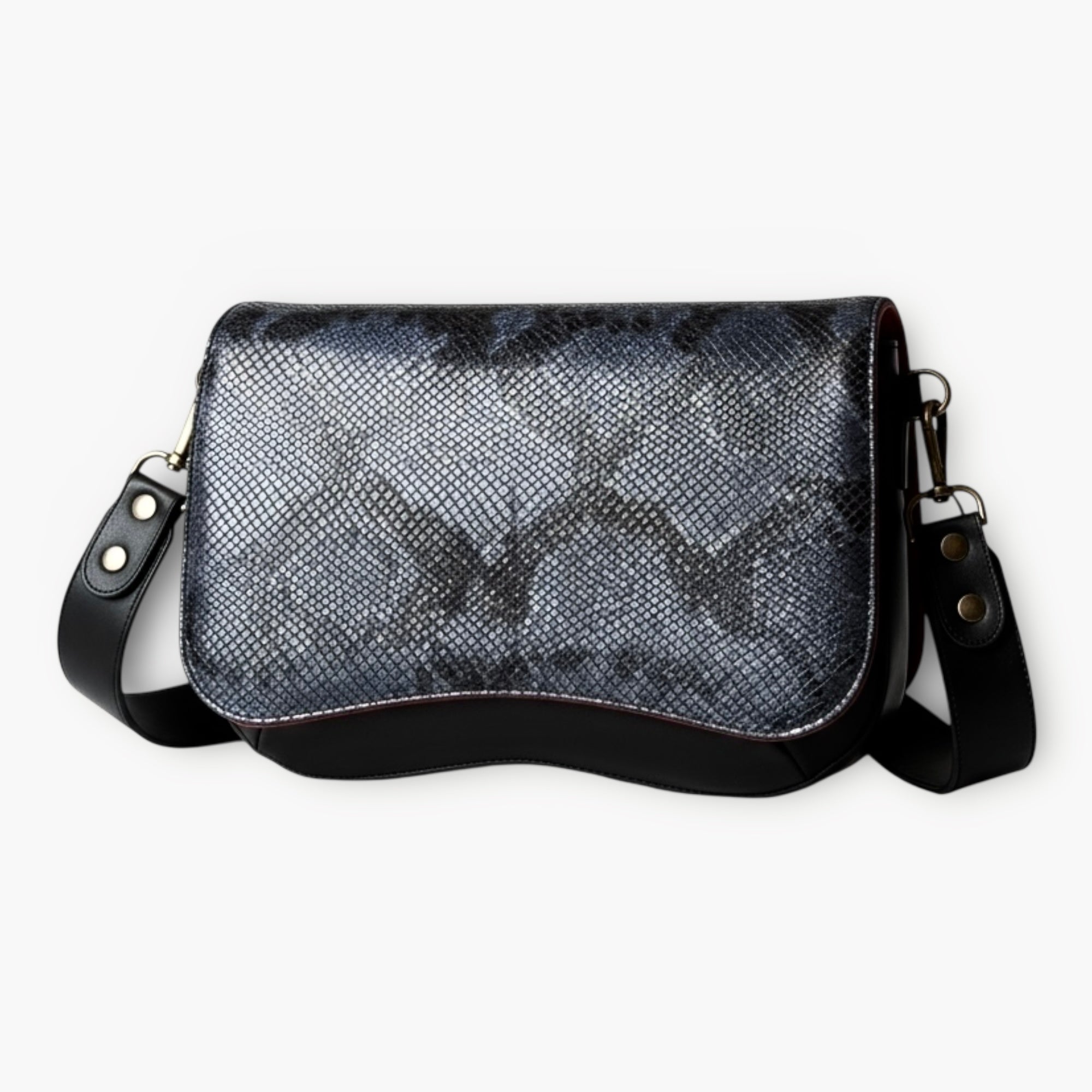 SAC BABY DOUBLE NOIR PYTH GRIS/NOIR