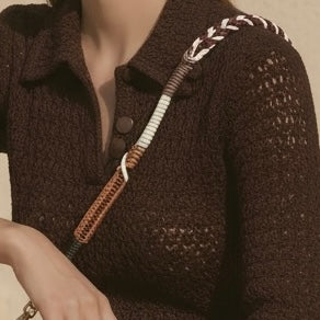 BANDOULIÈRE JUICY MARRON GLACÉ/ECRU/NOIRE (PRÉCOMMANDE)