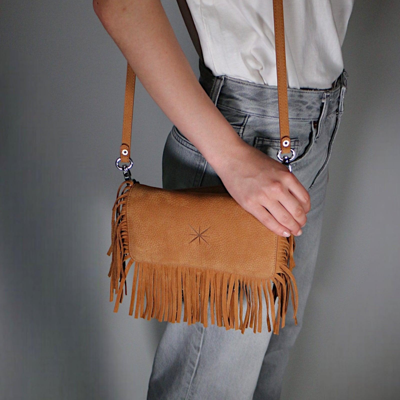 SAC MINI GEMMA HEVA NUBUCK CAMEL/OR ANTIC