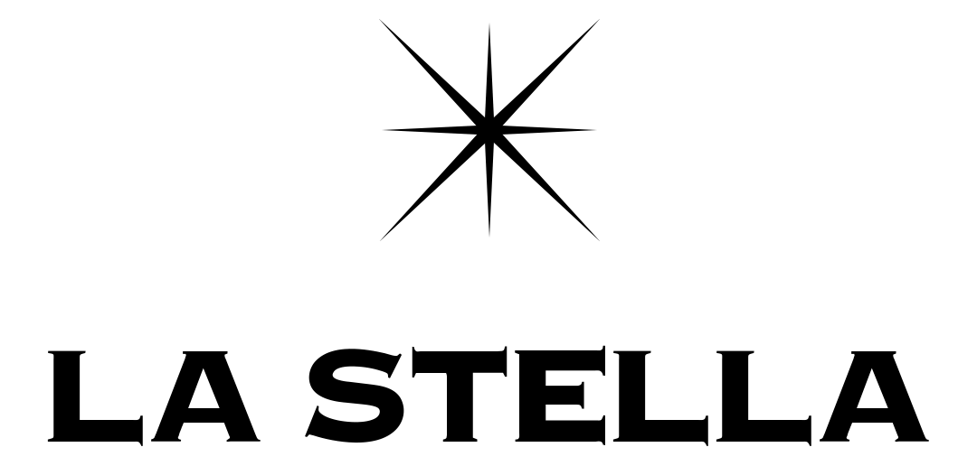 logo de la marque avec une étoile qui représente l'étoile "La stella" en italien