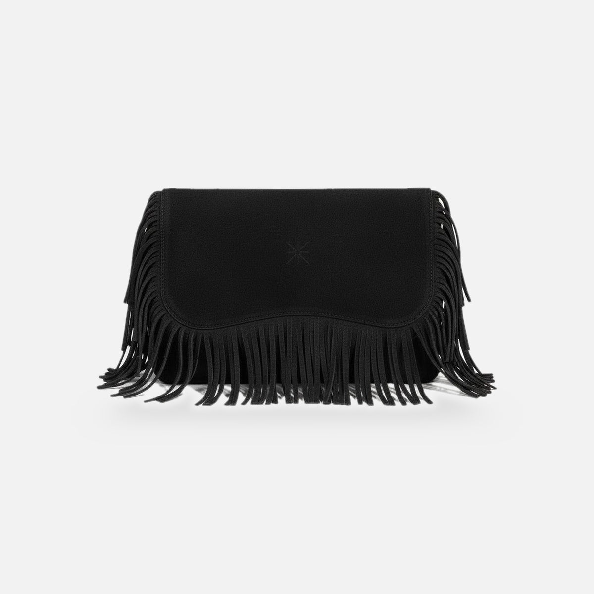 Sac baby heva nubuck noir, autre vue sur fond gris clair