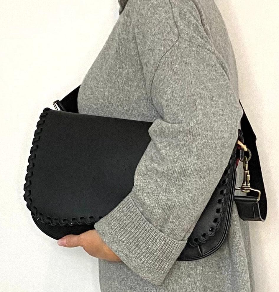 BOLSO STAR TRESSA DE PIEL NEGRO