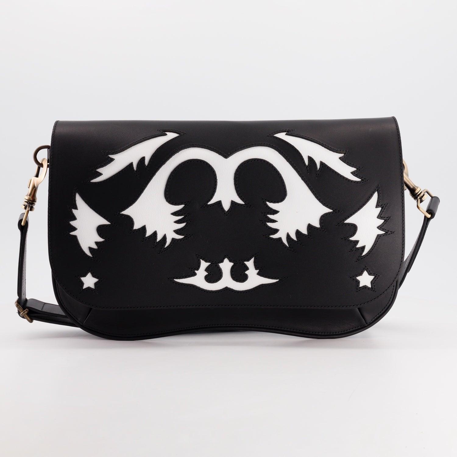 SOLAPA ESTRELLA RANCHO CUERO NEGRO/BLANCO