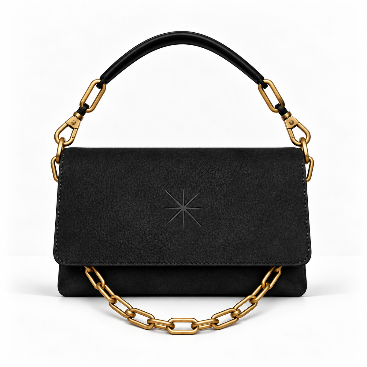 Sac Gemma nubuck noir, vue 1