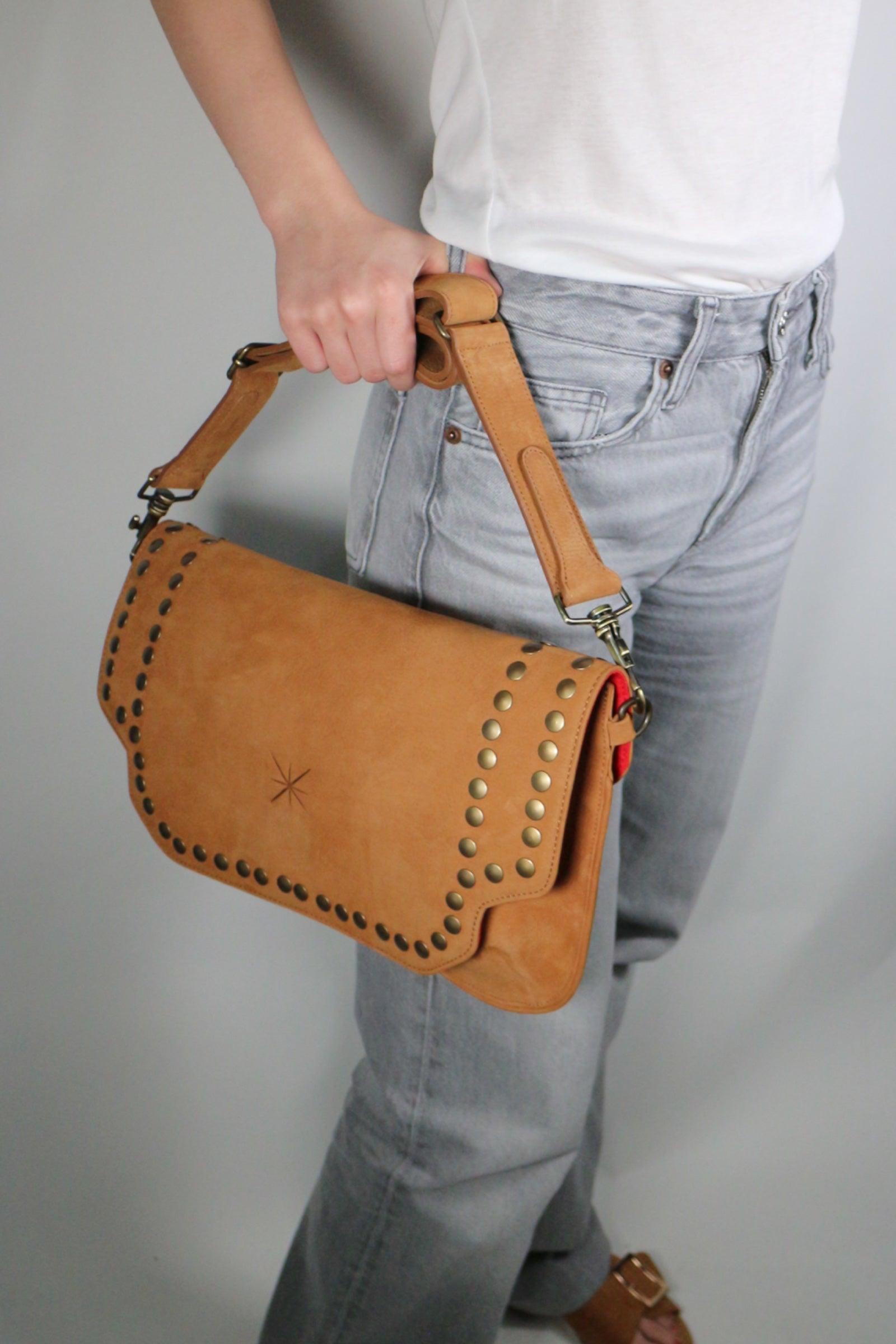 BOLSO STAR SIDIA NOBUCK CAMEL