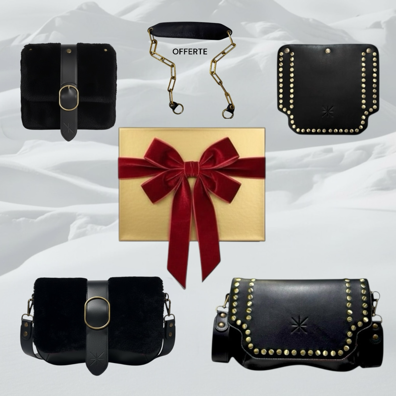 COFFRET NOËL BABY DOUBLE SIDIA/THARA MOUTON NOIR