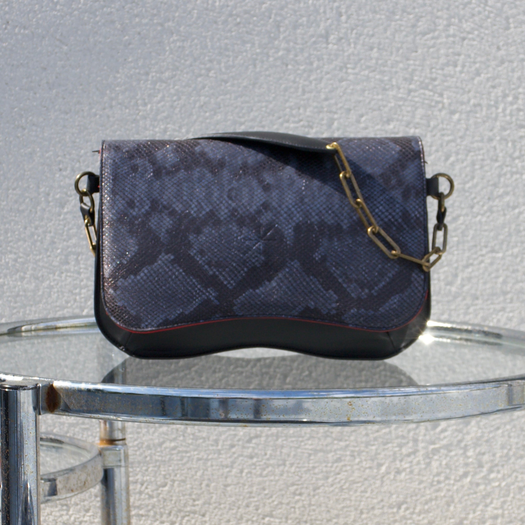 SAC BABY DOUBLE NOIR PYTH GRIS/NOIR