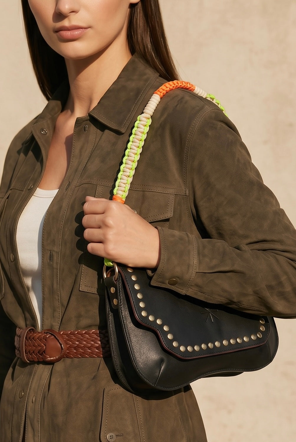 BANDOULIÈRE JUICY NÉON VERT/ORANGE (PRÉCOMMANDE)