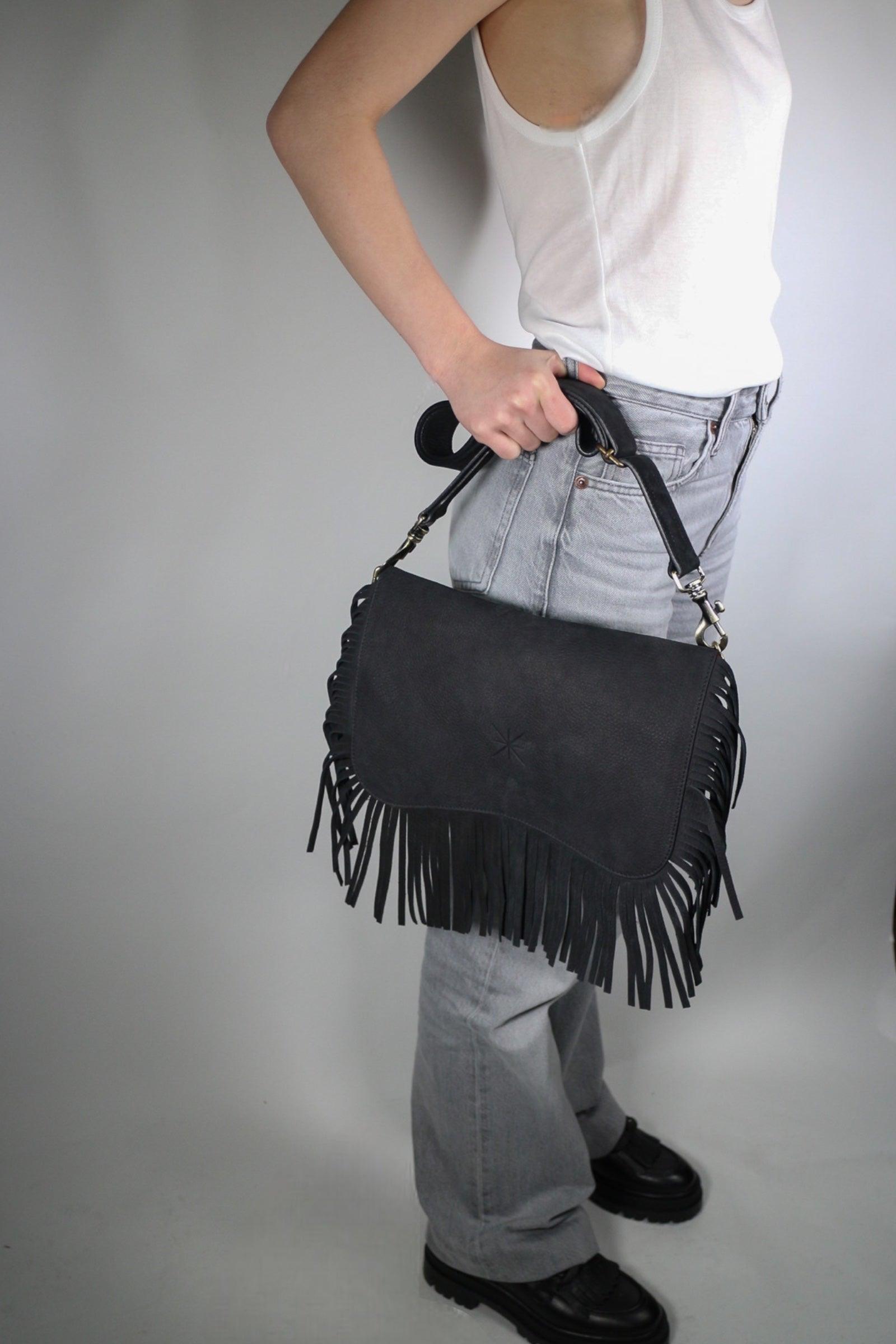 BOLSO STAR HEVA NUBUCK NEGRO 