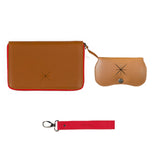 Coffret compagnon cuir camel