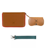 Coffret compagnon cuir camel